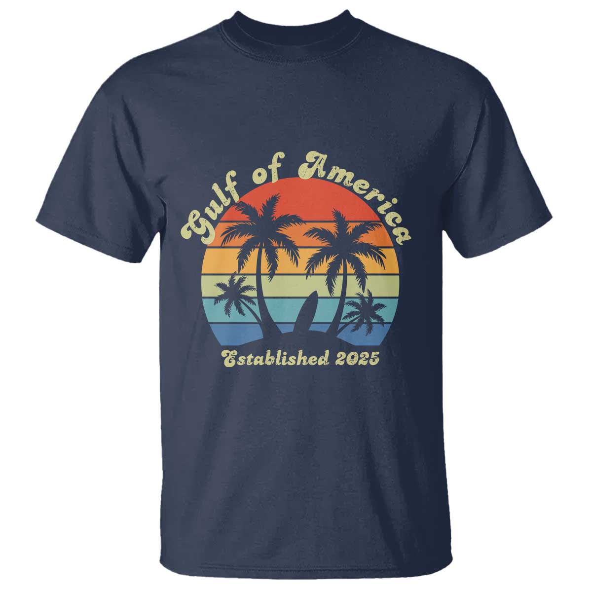 Gulf of America T Shirt Island Palm Summer Beach Vibes Established 2025