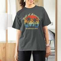 Gulf of America T Shirt For Women Island Palm Summer Beach Vibes Established 2025
