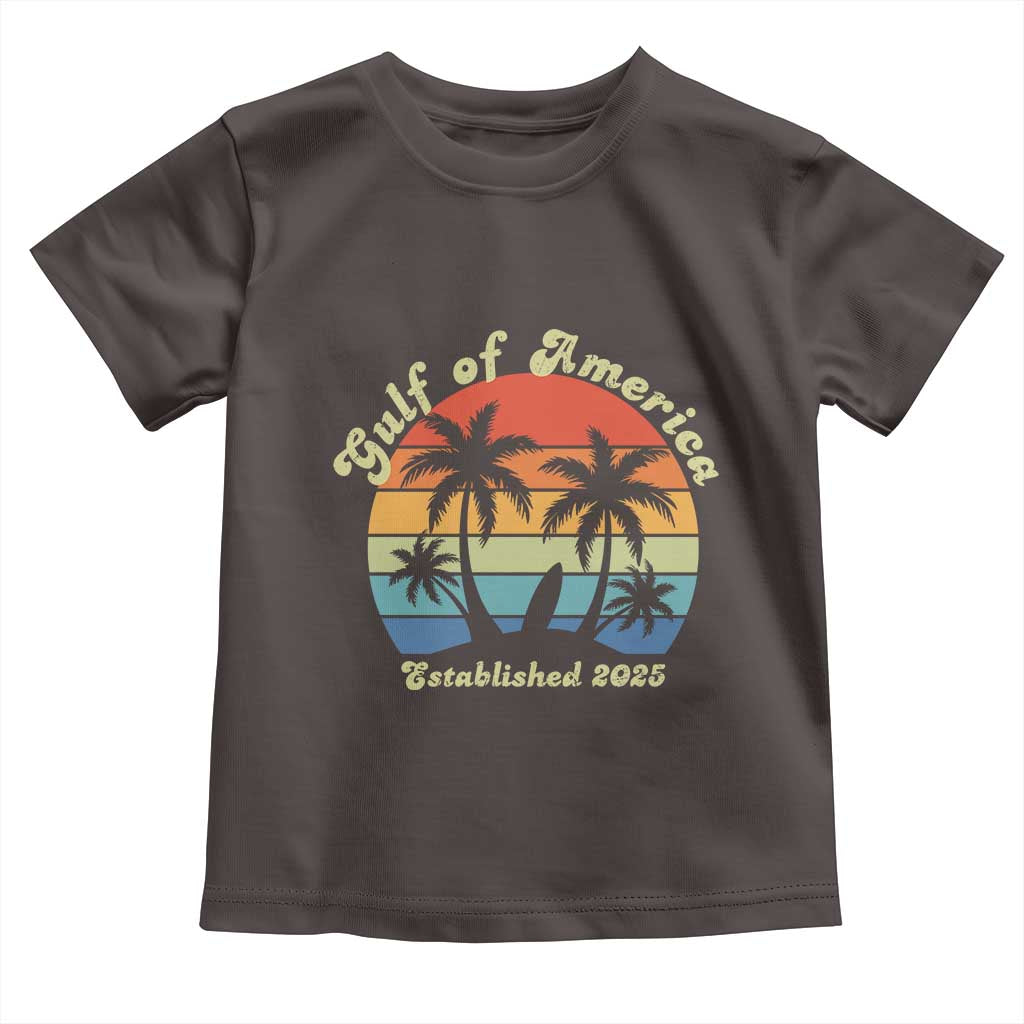Gulf of America Toddler T Shirt Island Palm Summer Beach Vibes Established 2025