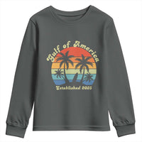 Gulf of America Youth Sweatshirt Island Palm Summer Beach Vibes Established 2025