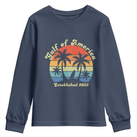 Gulf of America Youth Sweatshirt Island Palm Summer Beach Vibes Established 2025