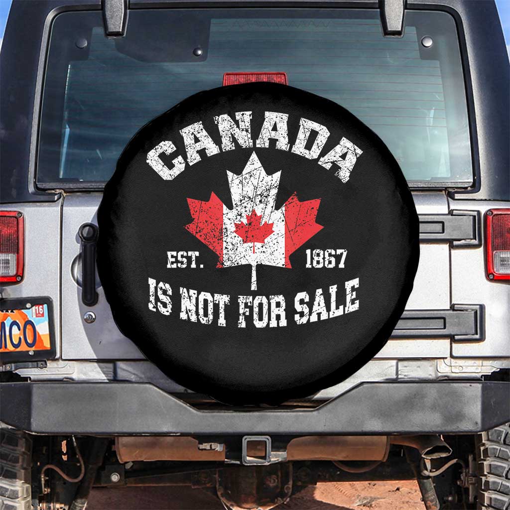 Canada is Not For Sale Spare Tire Cover Proudly Canadian Independence Flag EST. 1867