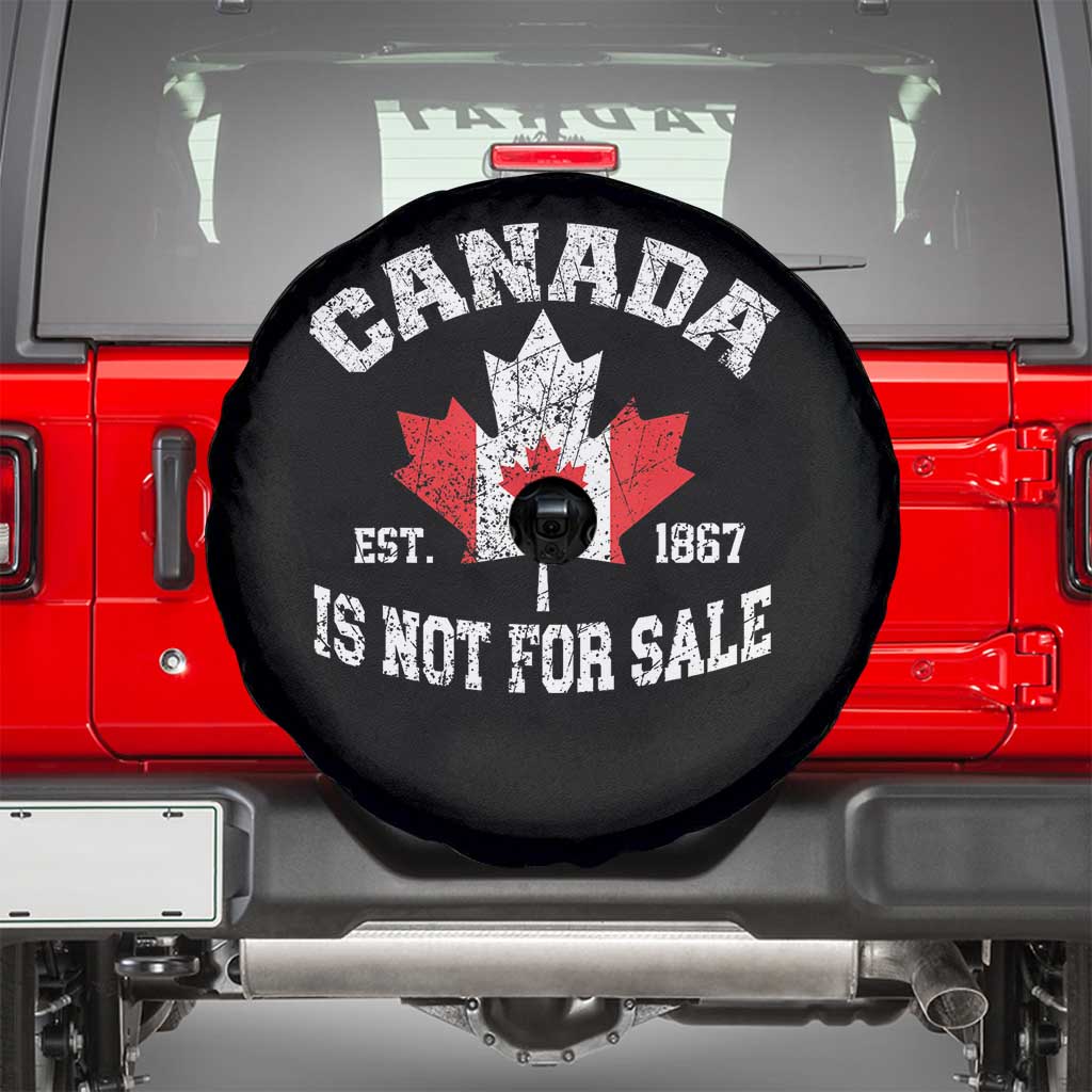 Canada is Not For Sale Spare Tire Cover Proudly Canadian Independence Flag EST. 1867