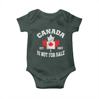 Canada is Not For Sale Baby Onesie Proudly Canadian Independence Flag EST. 1867