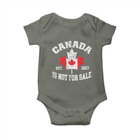 Canada is Not For Sale Baby Onesie Proudly Canadian Independence Flag EST. 1867