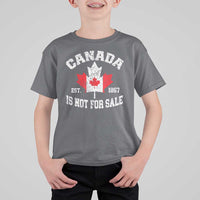 Canada is Not For Sale T Shirt For Kid Proudly Canadian Independence Flag EST. 1867
