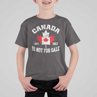 Canada is Not For Sale T Shirt For Kid Proudly Canadian Independence Flag EST. 1867