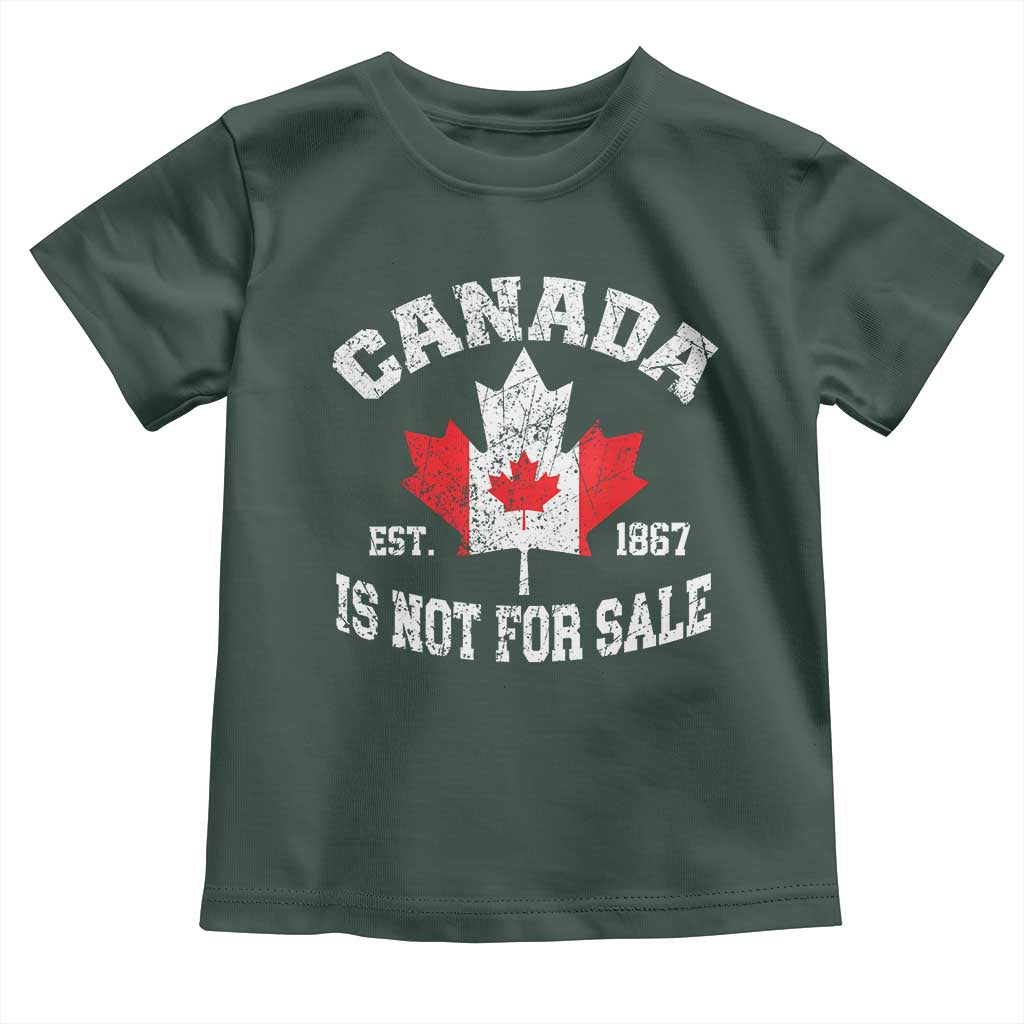 Canada is Not For Sale Toddler T Shirt Proudly Canadian Independence Flag EST. 1867