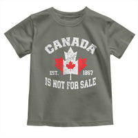 Canada is Not For Sale Toddler T Shirt Proudly Canadian Independence Flag EST. 1867