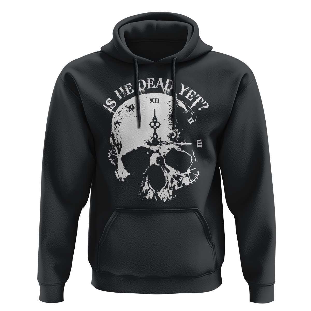 Is He Dead Yet Hoodie Skull Distressed