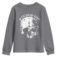 Is He Dead Yet Youth Sweatshirt Skull Distressed
