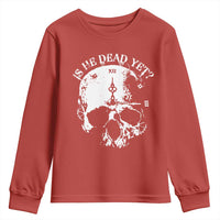 Is He Dead Yet Youth Sweatshirt Skull Distressed