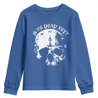 Is He Dead Yet Youth Sweatshirt Skull Distressed