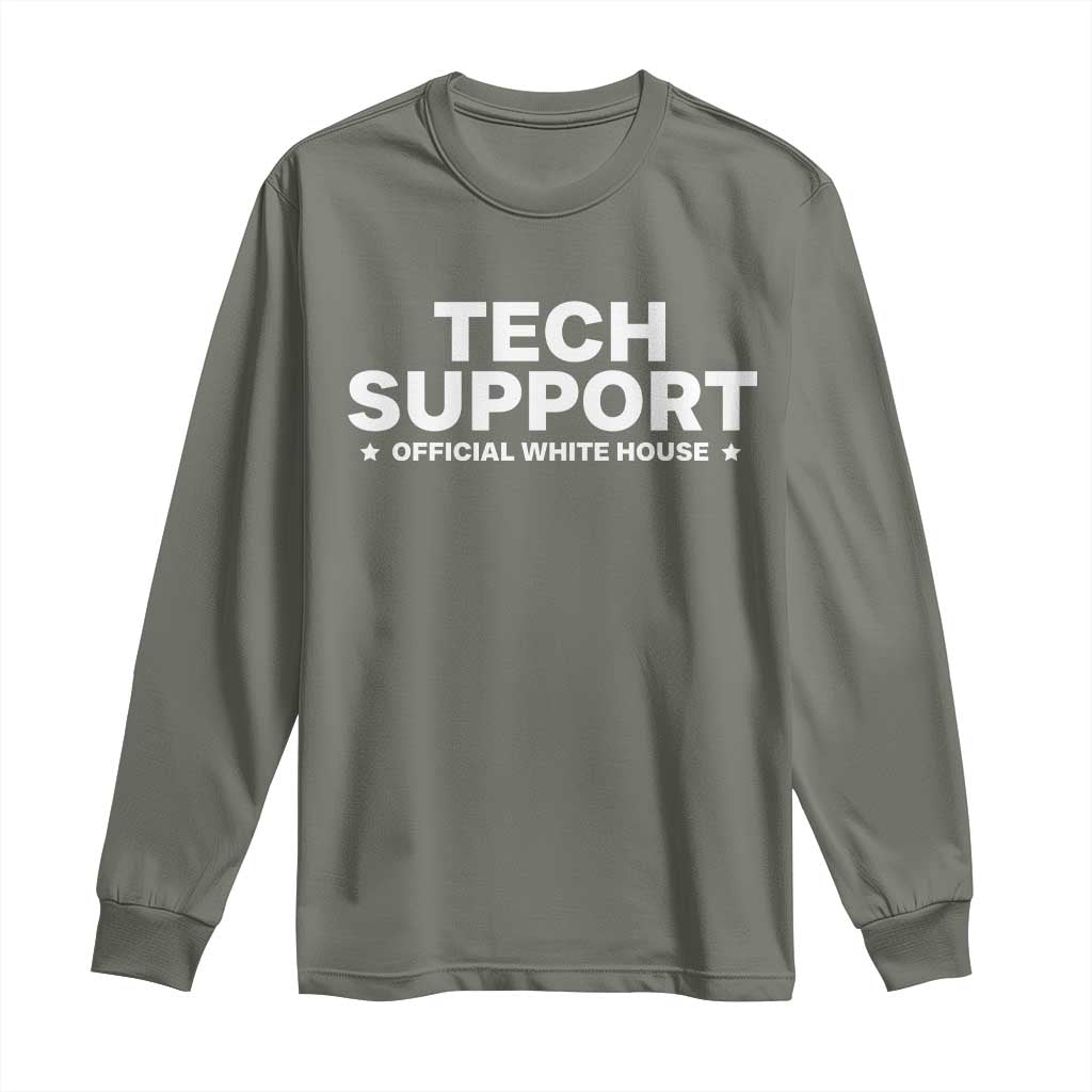 Tech Support Long Sleeve Shirt Elon Musk's Doge Official White House