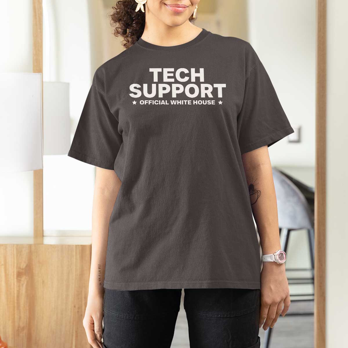 Tech Support T Shirt For Women Elon Musk's Doge Official White House