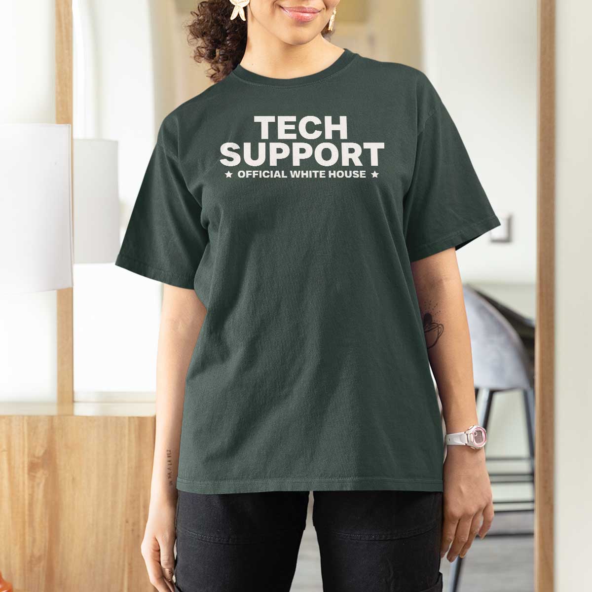 Tech Support T Shirt For Women Elon Musk's Doge Official White House