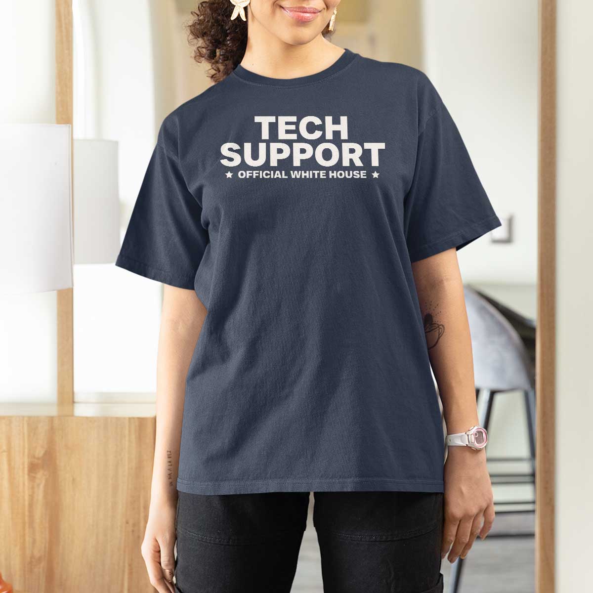Tech Support T Shirt For Women Elon Musk's Doge Official White House