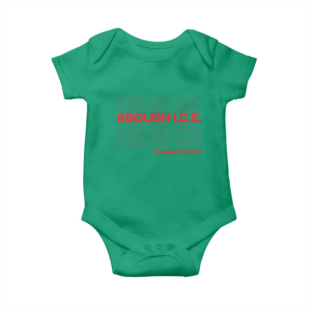 Abolish Ice No Human Is Illegal Baby Onesie Social Justice