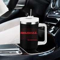 Abolish Ice No Human Is Illegal Tumbler With Handle Social Justice