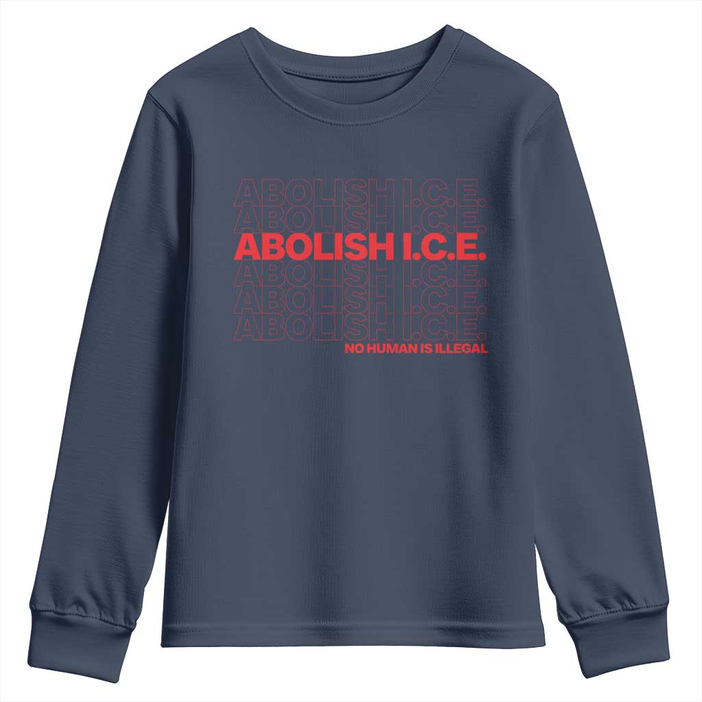 Abolish Ice No Human Is Illegal Youth Sweatshirt Social Justice