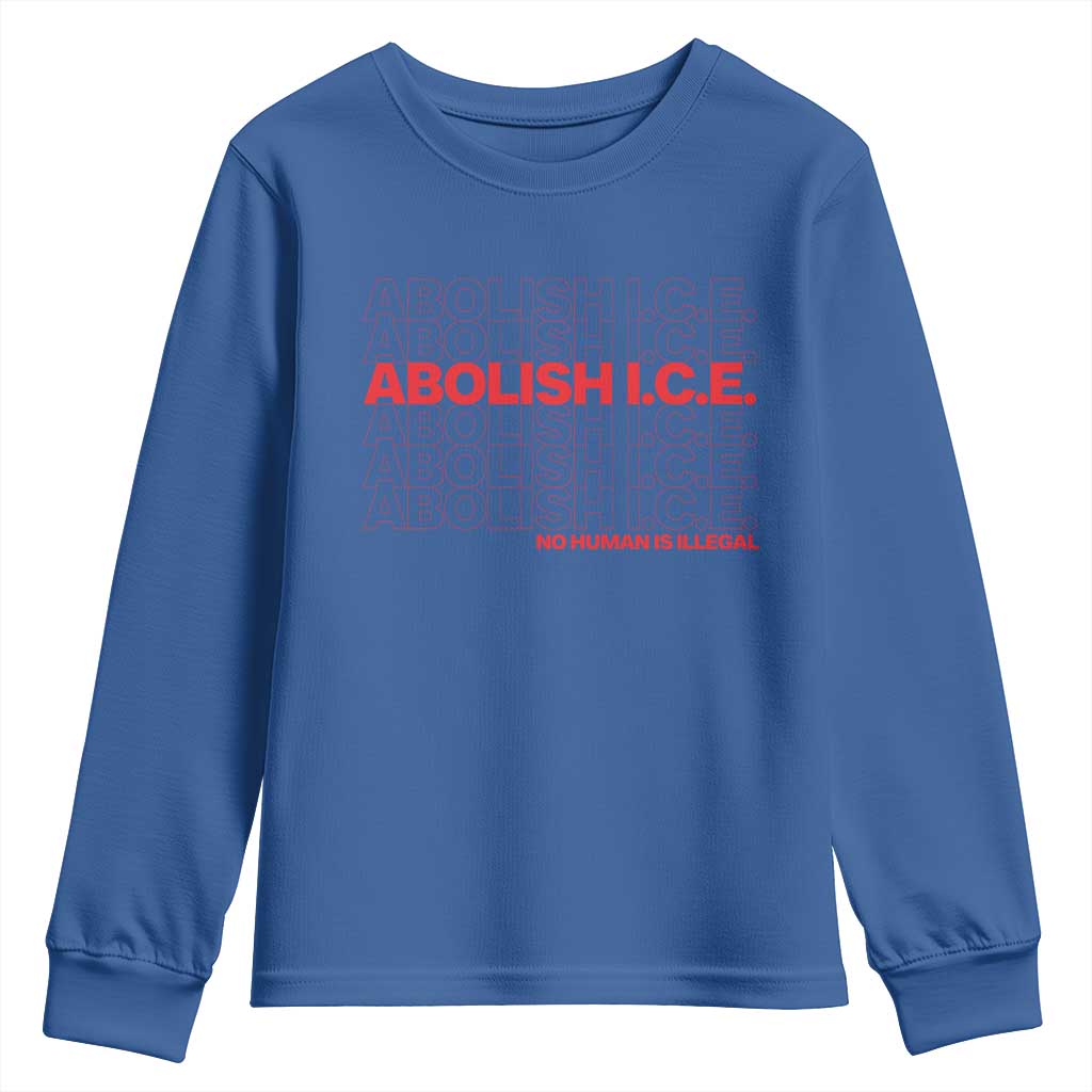 Abolish Ice No Human Is Illegal Youth Sweatshirt Social Justice