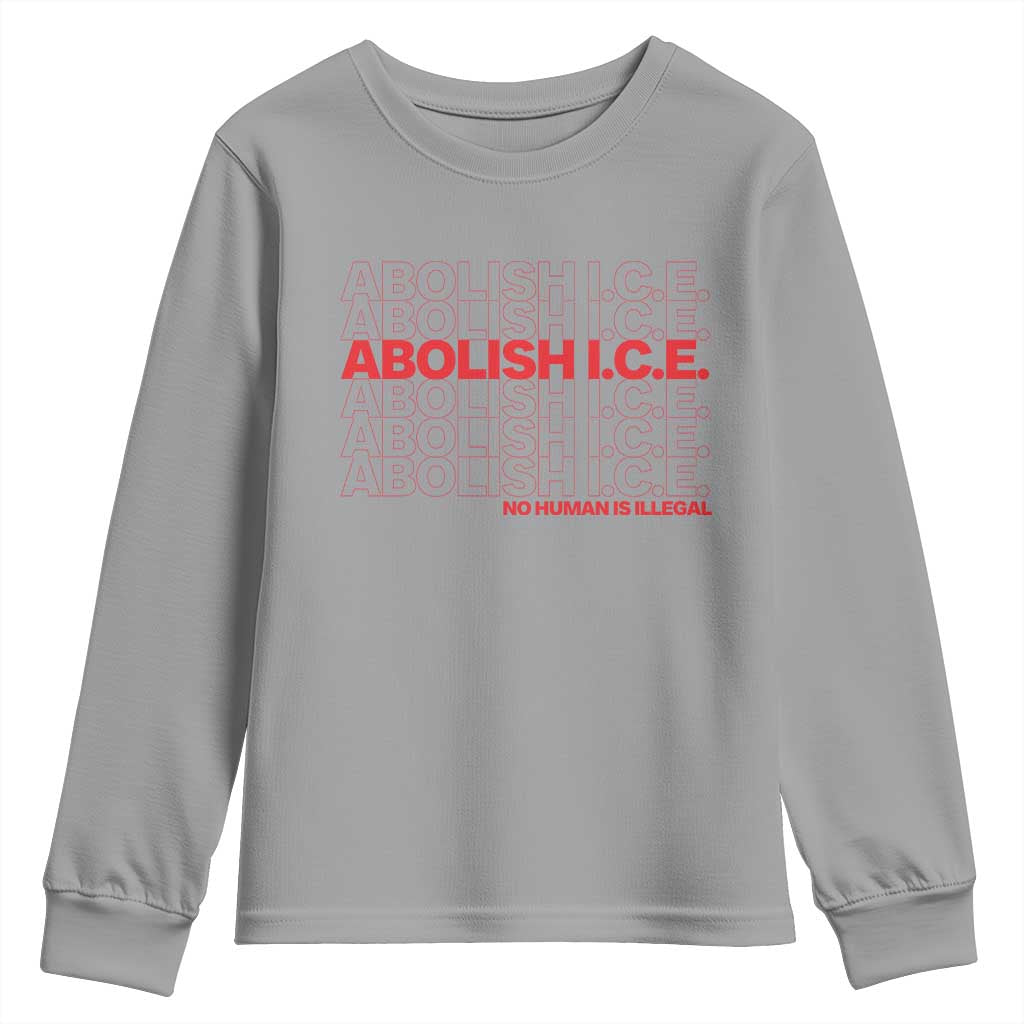 Abolish Ice No Human Is Illegal Youth Sweatshirt Social Justice