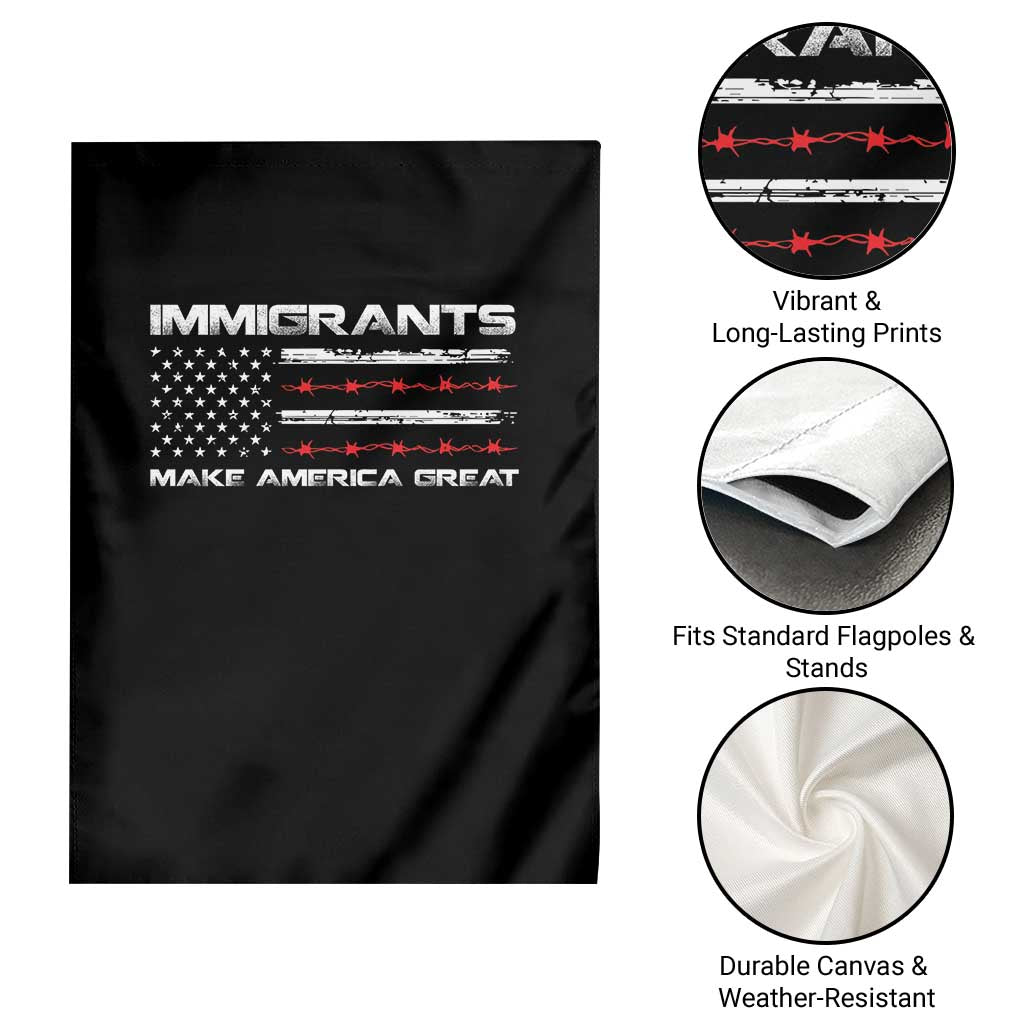 Immigrants Make America Great Garden Flag American Flag - Wonder Print Shop