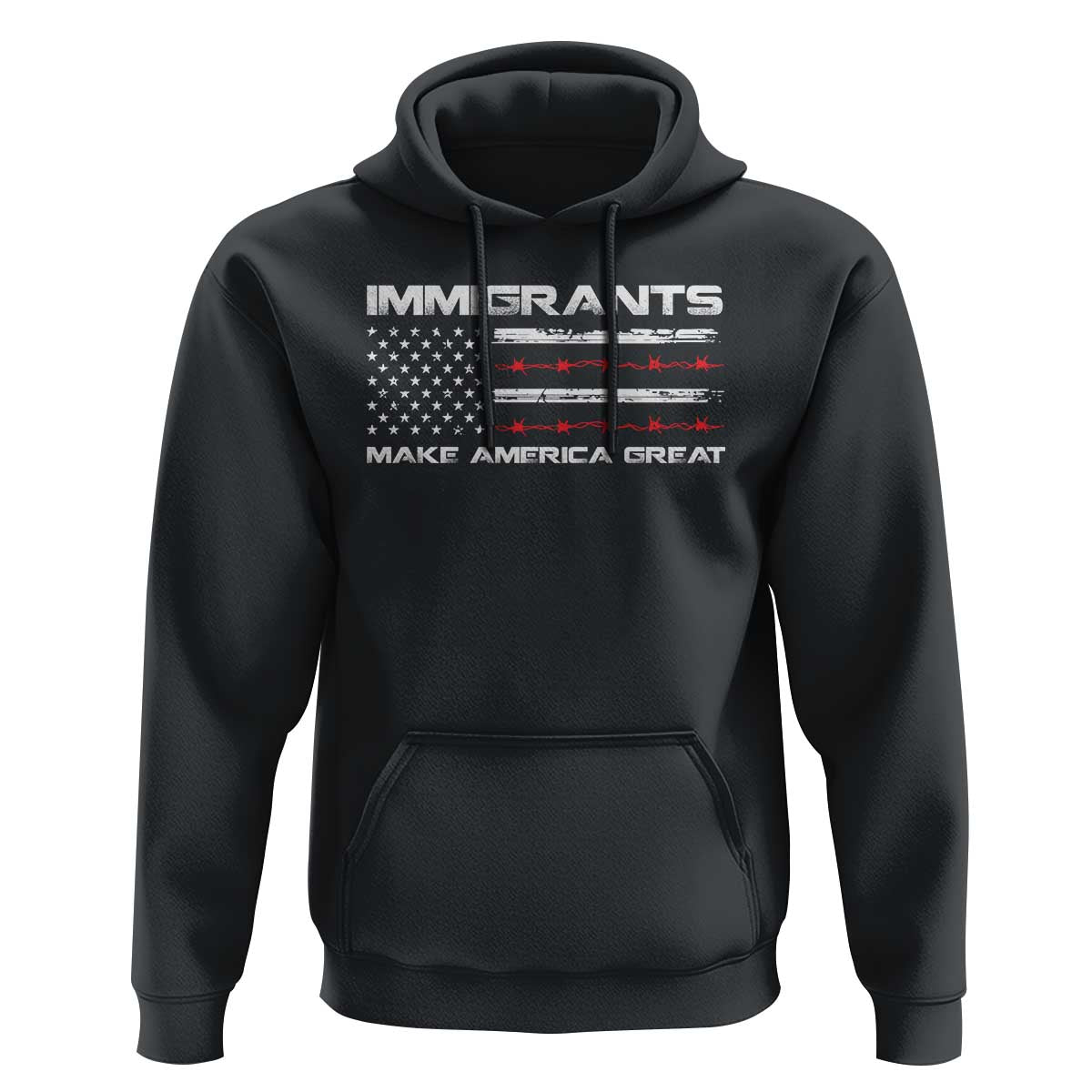Immigrants Make America Great Hoodie American Flag
