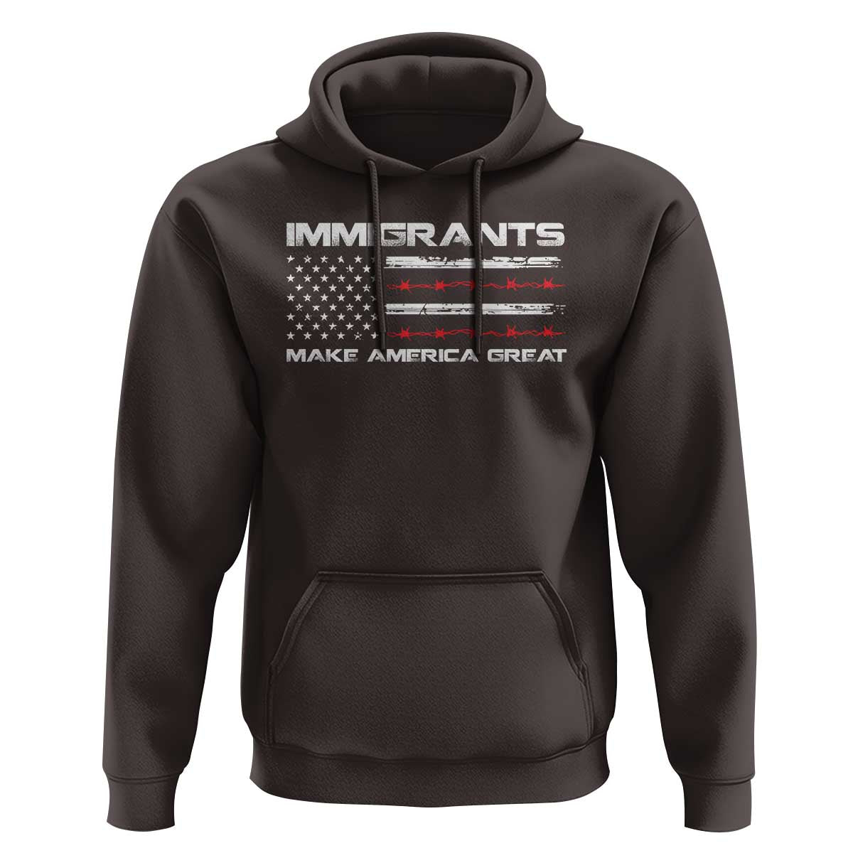 Immigrants Make America Great Hoodie American Flag