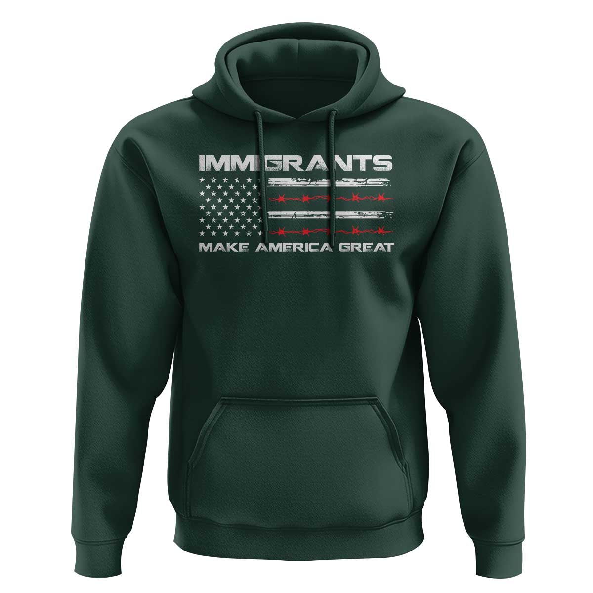 Immigrants Make America Great Hoodie American Flag
