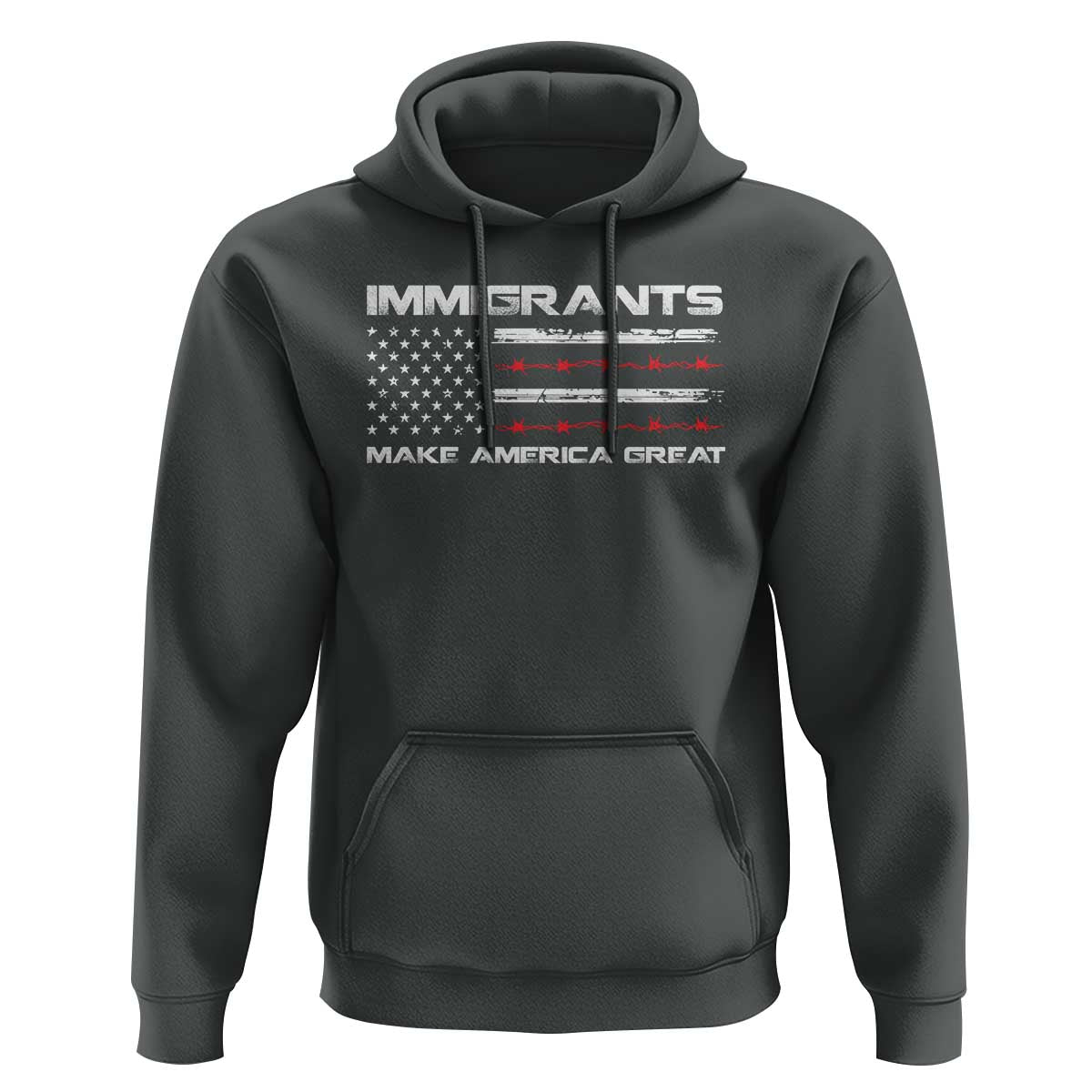 Immigrants Make America Great Hoodie American Flag
