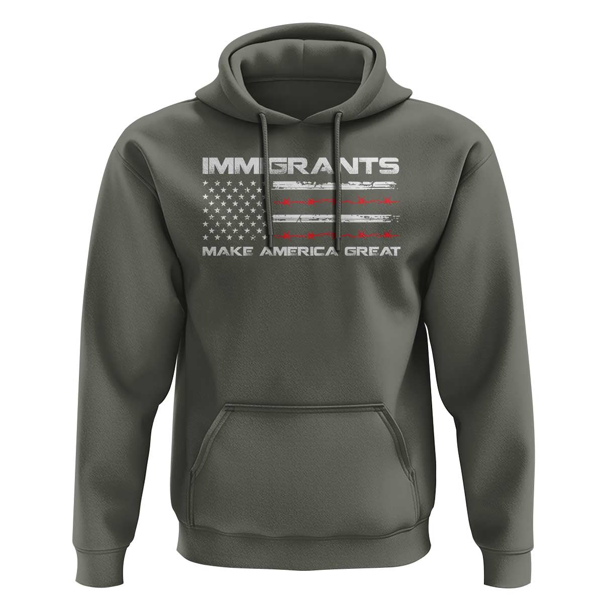 Immigrants Make America Great Hoodie American Flag