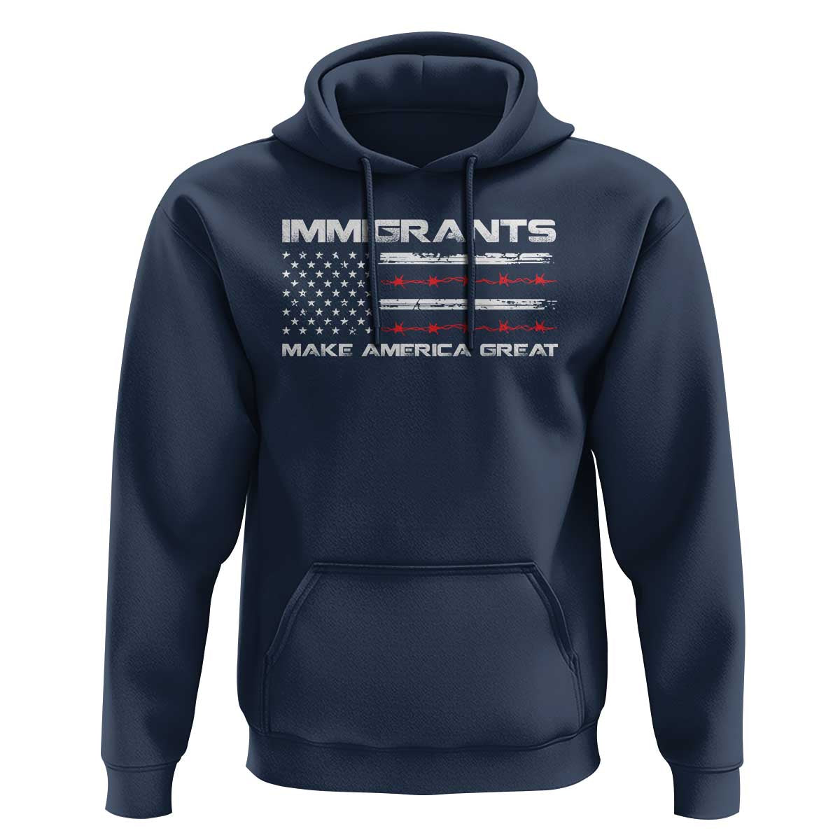 Immigrants Make America Great Hoodie American Flag