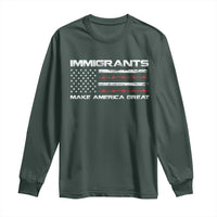 Immigrants Make America Great Long Sleeve Shirt American Flag