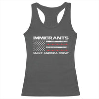 Immigrants Make America Great Racerback Tank Top American Flag