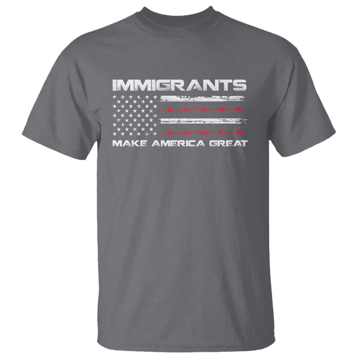 Immigrants Make America Great T Shirt American Flag