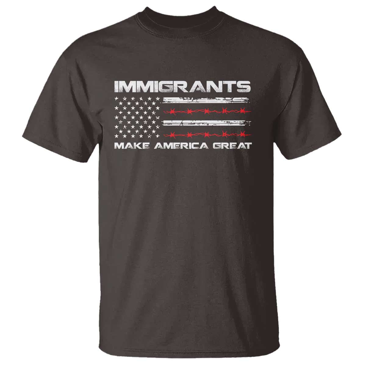 Immigrants Make America Great T Shirt American Flag