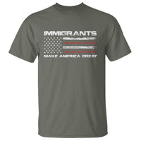Immigrants Make America Great T Shirt American Flag
