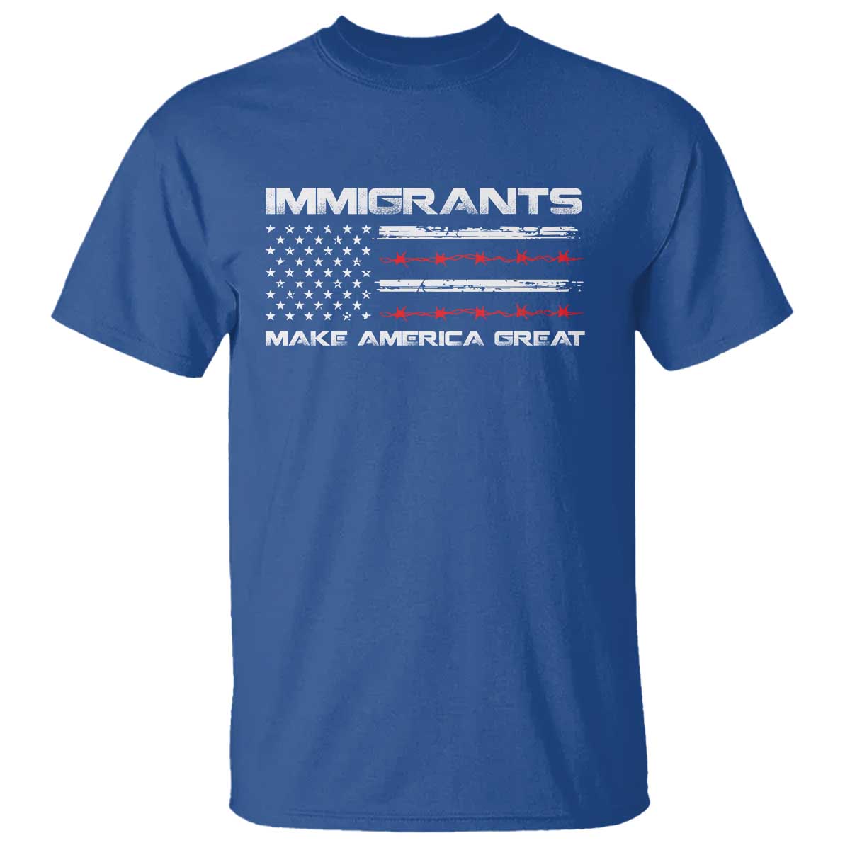 Immigrants Make America Great T Shirt American Flag