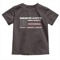 Immigrants Make America Great Toddler T Shirt American Flag