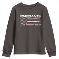 Immigrants Make America Great Youth Sweatshirt American Flag