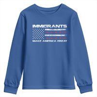 Immigrants Make America Great Youth Sweatshirt American Flag