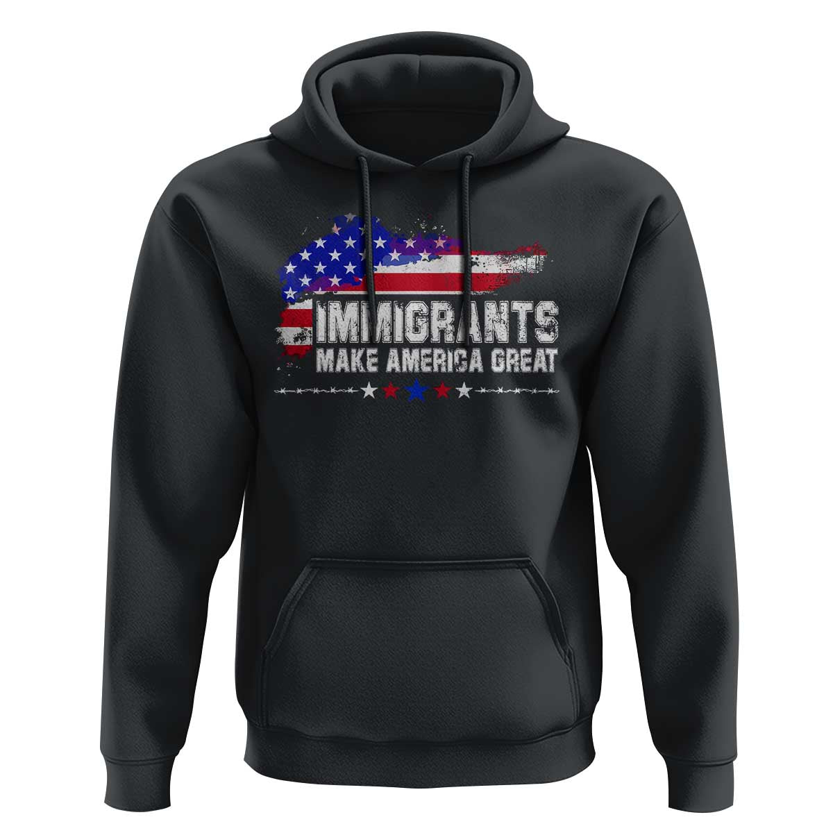 Immigrants Make America Great Hoodie American Flag Pro Immigration
