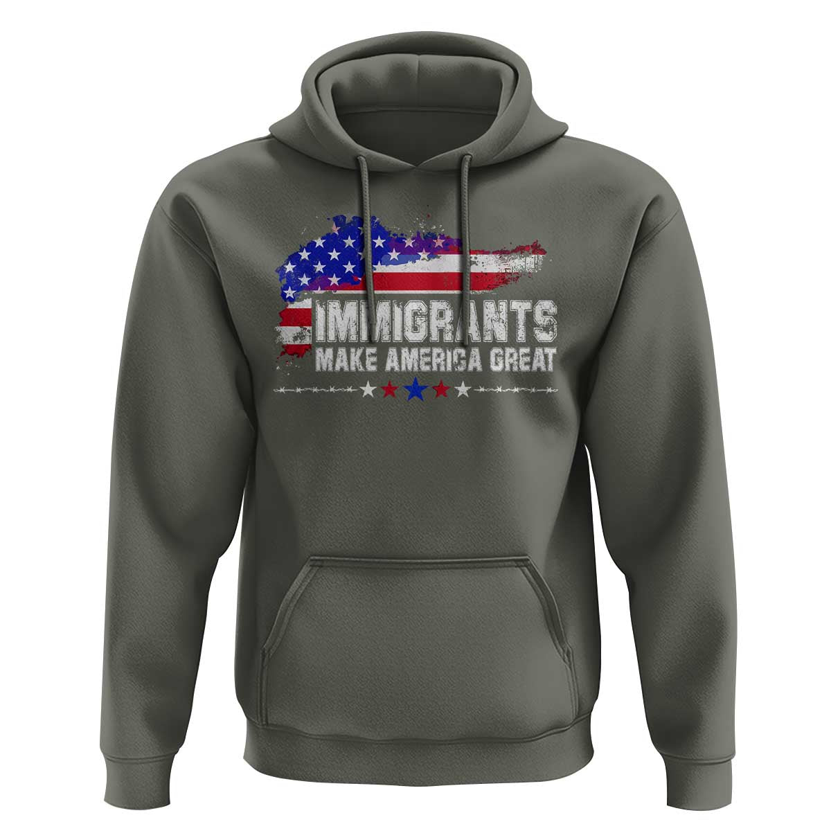 Immigrants Make America Great Hoodie American Flag Pro Immigration