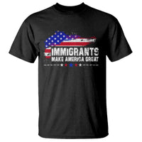 Immigrants Make America Great T Shirt American Flag Pro Immigration