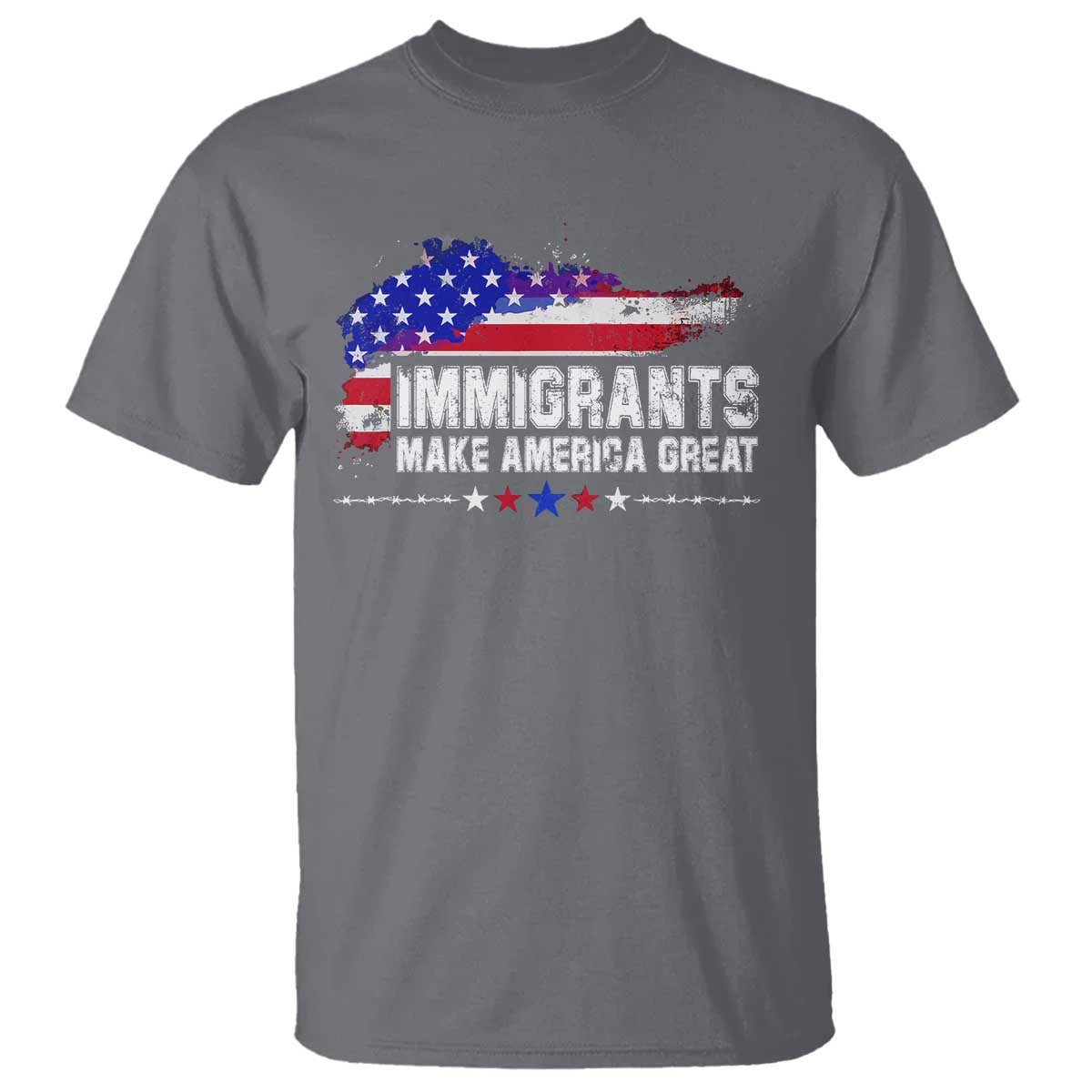 Immigrants Make America Great T Shirt American Flag Pro Immigration