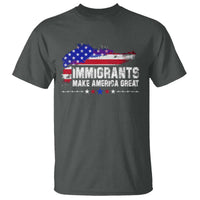 Immigrants Make America Great T Shirt American Flag Pro Immigration