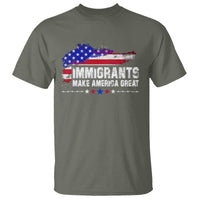 Immigrants Make America Great T Shirt American Flag Pro Immigration
