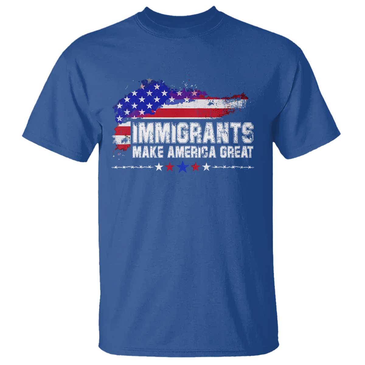 Immigrants Make America Great T Shirt American Flag Pro Immigration