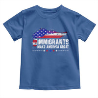 Immigrants Make America Great Toddler T Shirt American Flag Pro Immigration